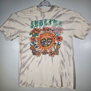 Sublime Sun Tie Dye T-Shirt Women's Size XL Tee‎ Floral Graphic Rock Music
